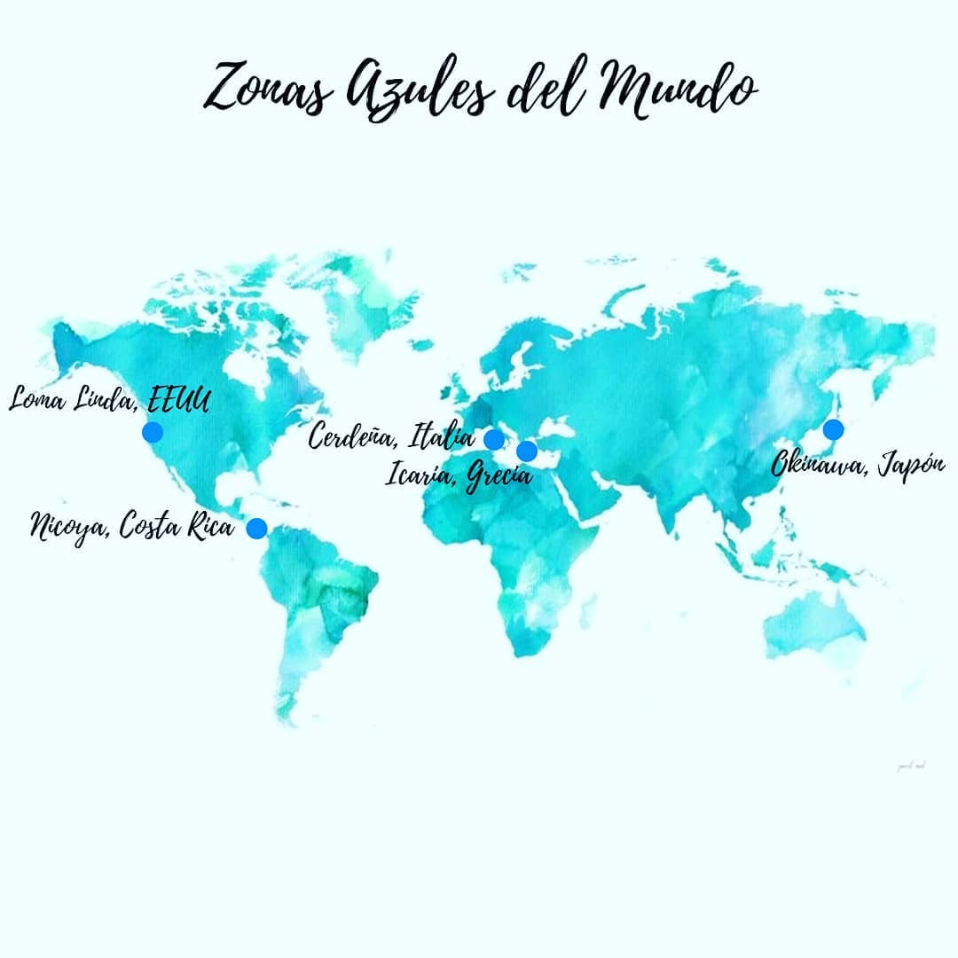 Zonas azules del mundo, fuente de juventud y longevidad
